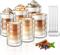 Ecooe 6Er Set 350Ml Doppelwandige KaffeegläSer Latte Macchiato TeegläSer