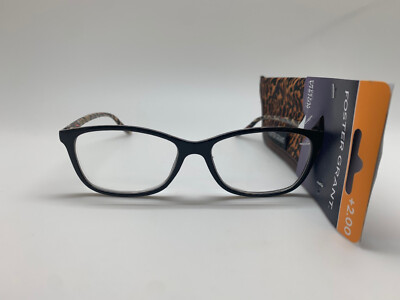 Foster Grant Tara Brown +2.00 READERS LEOPARD  Reading Glasses