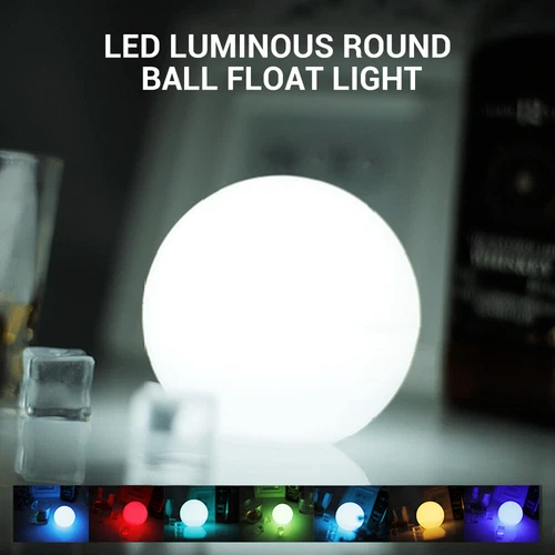 Floating Pool Lights 16 Colors Pond LED Ball Lights Hot Tub Lights with Remote - Picture 10 of 12