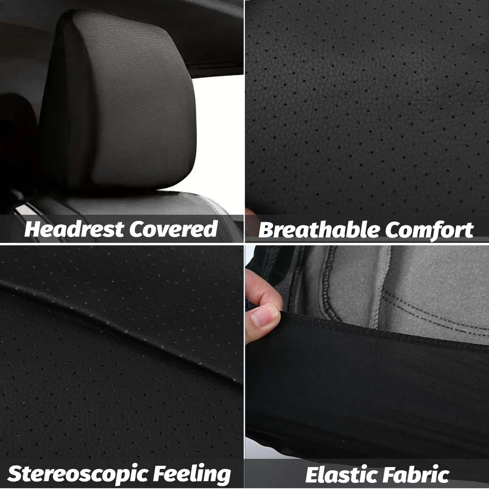 For Mini Cooper 2003-2023 Front Seat Cover Cushion Leather 2-Seat Protector CT Foto 4 de 4