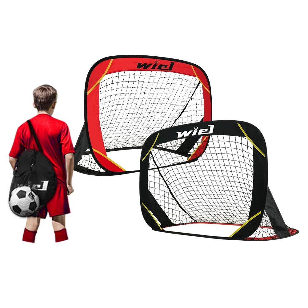 Soccer Goals, Set of 2 4'x3' Portable Soccer Nets for Backyard Training and T...