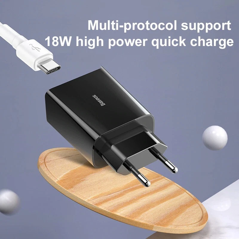 Portable Quick Fast Charge Type-C Mini USB 2 in 1 Support PD 18W Phone Charger  - Image 3 of 4
