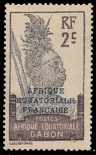 GABON 86 - Fang Warrior "1924 Black and Chocolate" (pb98478)