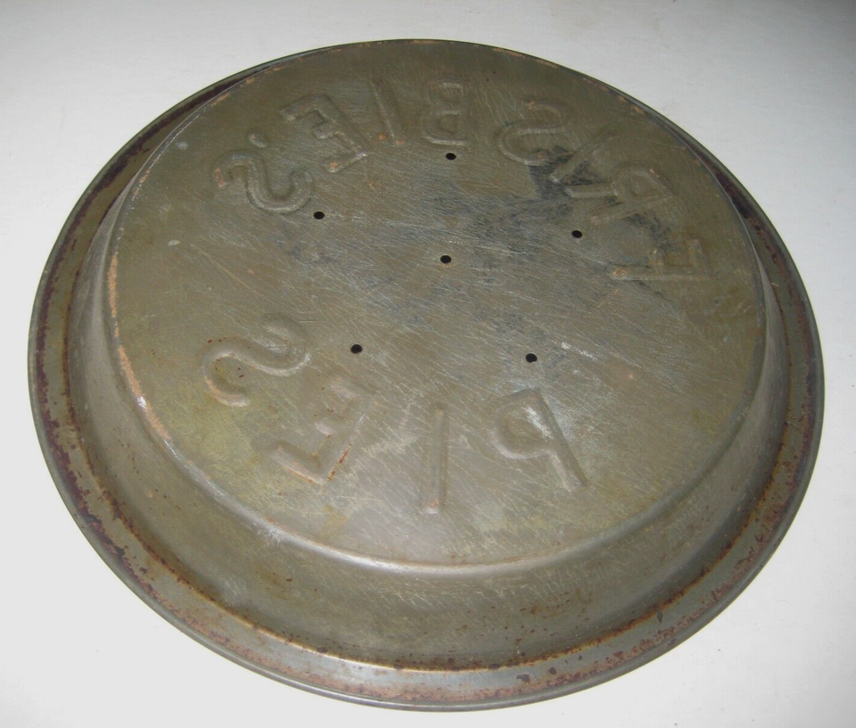 VINTAGE Frisbie's Pie Tin Plate Original Frisbee 6 Hole eBay