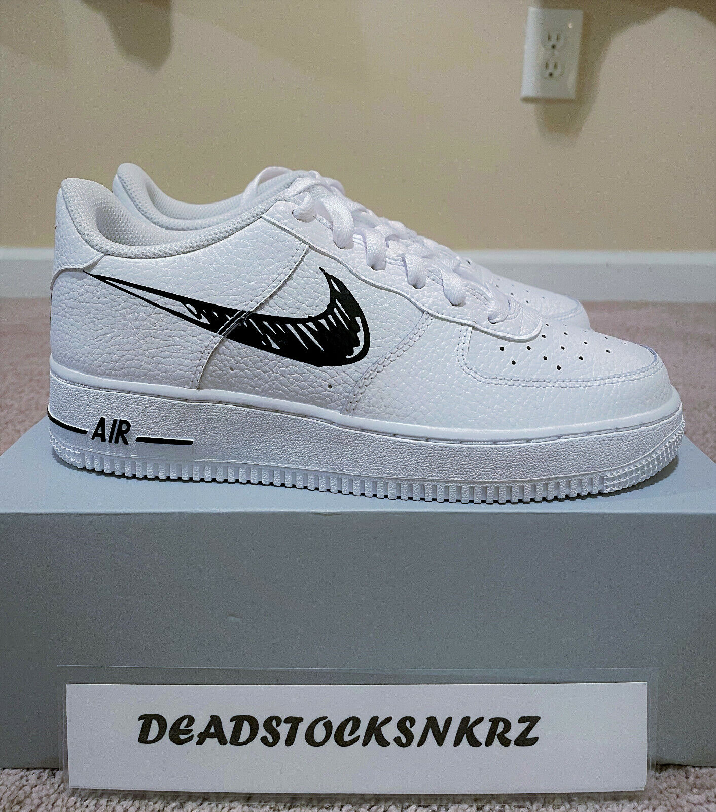 Nike Air Force 1 Sketch GS Black DM3177 GS | eBay