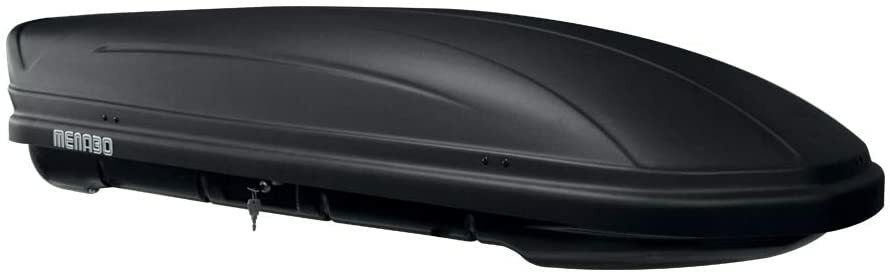 BOX TETTO BAULE AUTO DARK NERO OPACO MENABO MARATHON 400 LT 165X79X37 UNIVERSALE