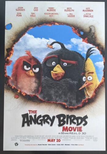 Póster original de la película de Angry Birds 2016 27x40 enrollado en D/S - Imagen 1 de 18
