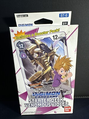 Digimon TCG Venomous Violet Starter Deck ST-6 English Sealed w/ Booster  Pack 811039034849| eBay