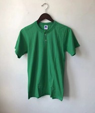 vintage russell athletic henley t-shirt mens size small deadstock NWOT made USA