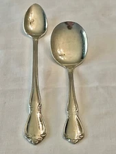 Oneidacraft Deluxe Stainless England CHATEAU Baby Spoons Vintage Lot of 2