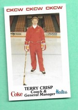 (1) TERRY CRISP  1985-86 AHL MONCTON GOLDEN FLAMES  NM+  (K0451)