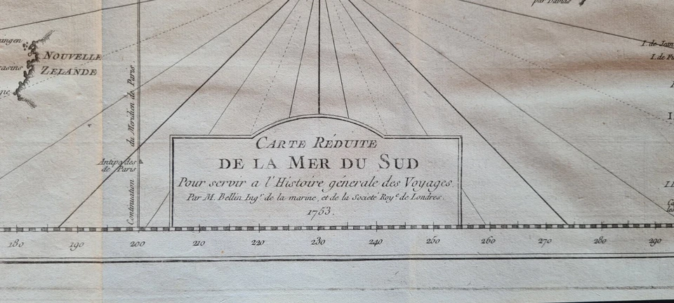Antique (1753) map - Mer du Sud - South Seas - Pacific - Polynesia - Australia - Image 3 of 4