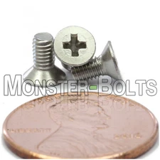 M3 x 6mm Stainless Steel Phillips Flat Head Machine Screws, Countersunk DIN 965