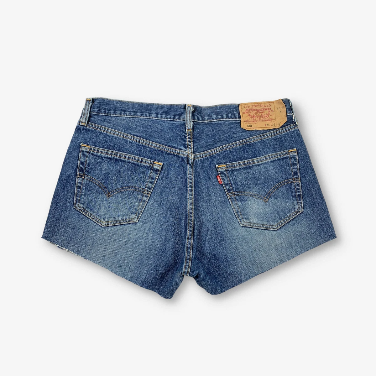 Vintage Levi s 501 Coupe Shorty Short Jeans Dark Blue W36
