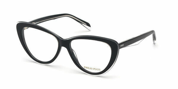 Emilio Pucci EP 5096 003 Crystal Black Plastic Cat Eyeglasses Frame 55-14-140 27790₽