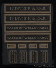 Marx Tales of Wells Fargo St. Paul & Pacific Decal Set Engine & Tender Wm Crooks