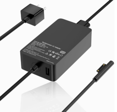 Microsoft Surface 65W Charger for Surface Pro 9, 8, 7+, 7, 6, 5, 4, 3, X Go Tab