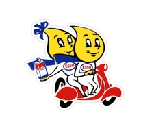 FITS VINTAGE Esso TWINS GASOLINE GAS MOTOR OIL PUMP TRUCK BUMPER STICKER DECAL