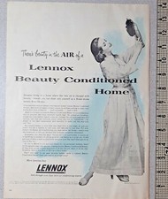 1956 Lennox Vintage Print Ad Air Conditioner Beauty Woman Admiring Mirror Dress 1956 Lennox Vintage Print Ad Air Conditioner Beauty Woman Admiring Mirror Dress
