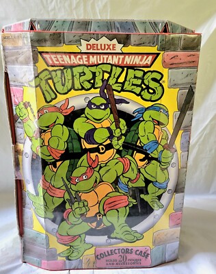 Teenage Mutant Ninja Turtles Deluxe Collectors Case 1990 VG Cond