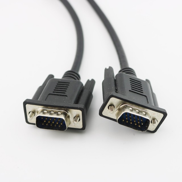 1x VGA 15 Pin Male to Male Plug Computer Monitor Cable Wire Cord 1FT