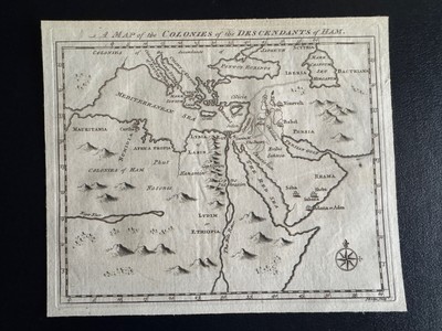 Antique 18th Century Map Engraving / Print Middle East / Bible | eBay