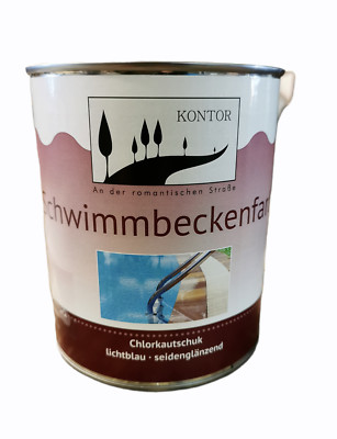 (9,99/L) Schwimmbecken Poolfarbe Schwimmbad Chlorkautschuk Farbe lichtblau 10L