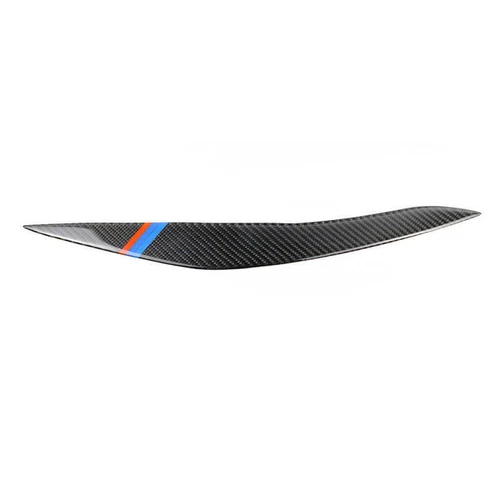 Carbon Fiber Headlight Eyebrow Eyelid M Sport Cover Trim For BMW 5 Series F10 - Picture 6 of 9