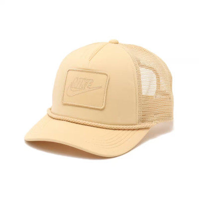 Nike RISE STRUCTURED TRUCKER Cap Hat Sesame Adjustable Size S/M  M/L FB5379-252