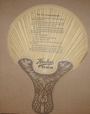 VINTAGE HERSHEY'S ICE CREAM FAN with TEN COMMANDMENTS Religion Bible Capitalism