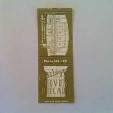 Vtg Matchbook Cover Chris Wagner's Seven Pillars Restaurant Lounge Ft Lauderdale