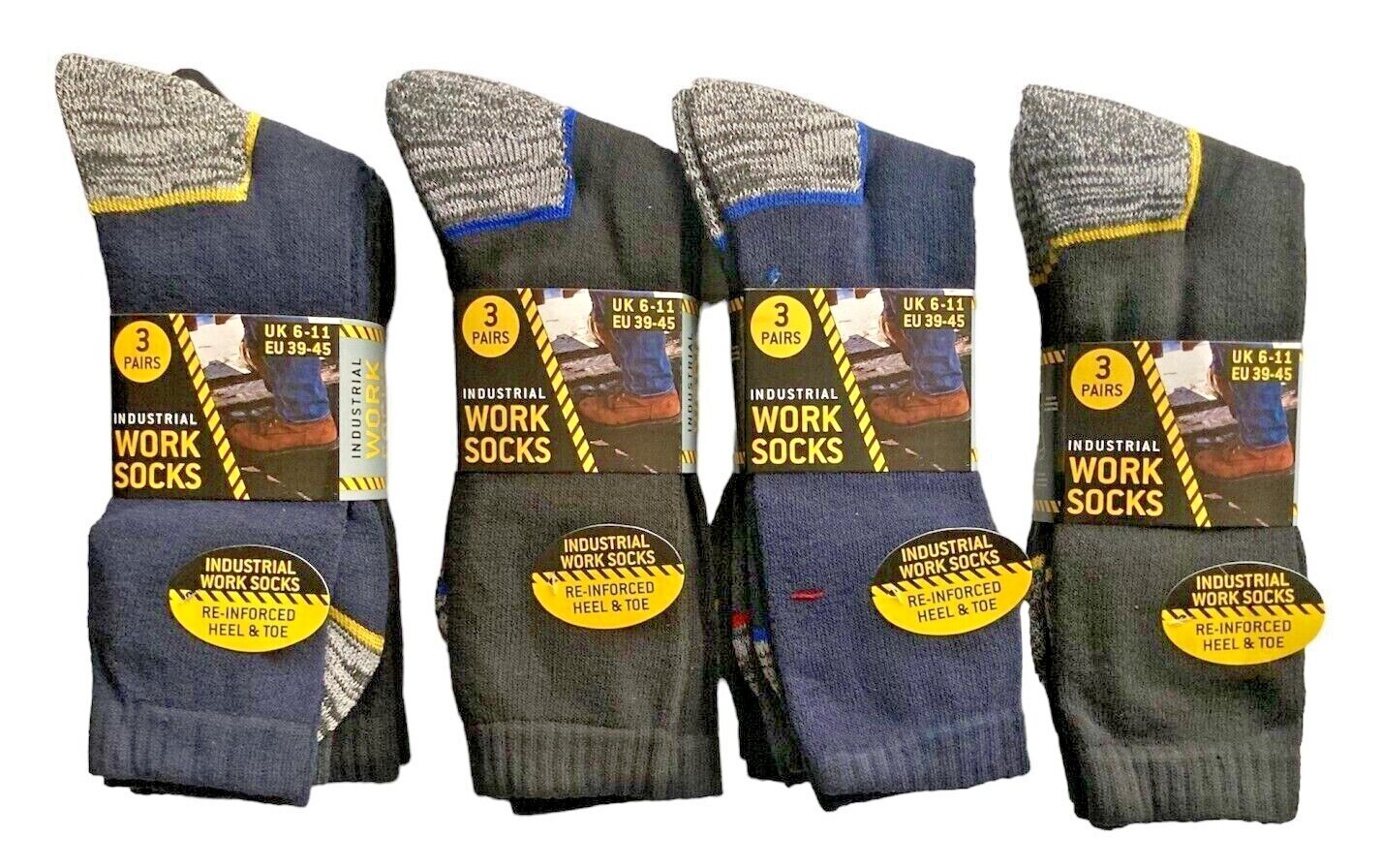 SAOLA Calze da lavoro uomo abbigliamento da lavoro rinforzato suola ammortizzata stivali calzini 6 paia taglia 7 11
