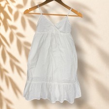 Cherokee Dress Women S Small White Shift Midi V-Neck Sleeveless Casual Solid