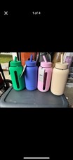 BINK 27oz Day Bottle With Straw Cap - Glass Water Bottle In Beige