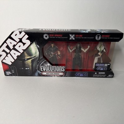 Star Wars Evolutions Vader's Secret Apprentice Action Figure 3Pk 2008 Hasbro