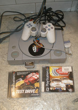 SONY PS1 PLAYSTATION 1 SCPH-5501 CONSOLE CONTROLLER CABLES GAMES WORKS