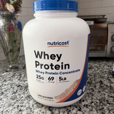 Nutricost Whey Protein Concentrate Powder (Unflavored) 5LBS
