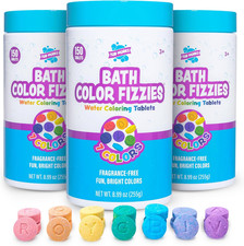   Bath Color Fizzies , 150 Count, 3 Pack  Nontoxic  Fragrance-Free  Color Bat