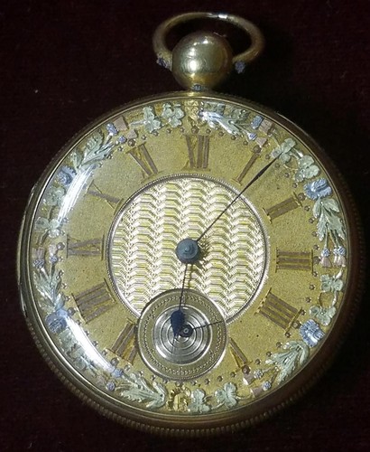 18k Gold Joseph Johnson Pocket Watch | Liverpool | Ornate | Key Wind | 132 g