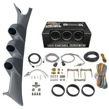 Glowshift Boost2400f Egttrans Temp Gauges Gray Pod Fits 99-07 Super Duty Glowshift Boost2400f Egttrans Temp Gauges Gray Pod Fits 99-07 Super Duty