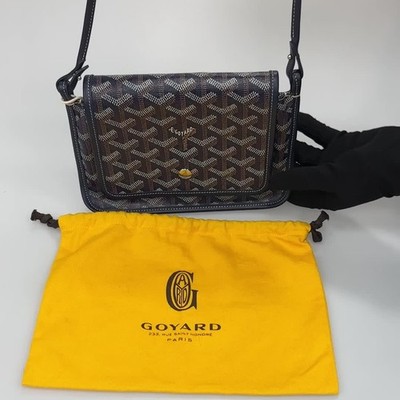 Goyard Monogram Envelope Bag, Blue Goyardine Canvas, Leather Trim