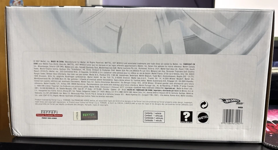 F1 Hot wheels Formula 1 - F2007 Ferrari - Kimi Raikkonen - die cast 1:18  NIB - Image 4 of 4