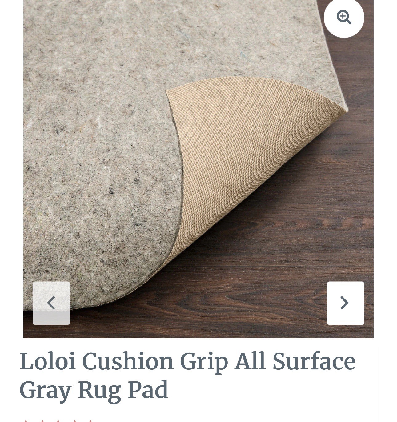 Lolol 8x10 Cushion Grip All Surface Grey Rug Pad From Wayfair. New Sealed