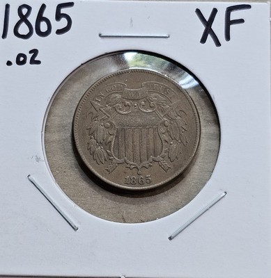 1865 Two Cent Piece XF
