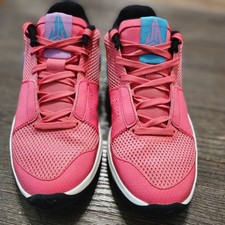 Nike Ja 1 Fuel DR8785-800 Ember Glow Blue Mesh Boys Basketball Sneakers sz 8