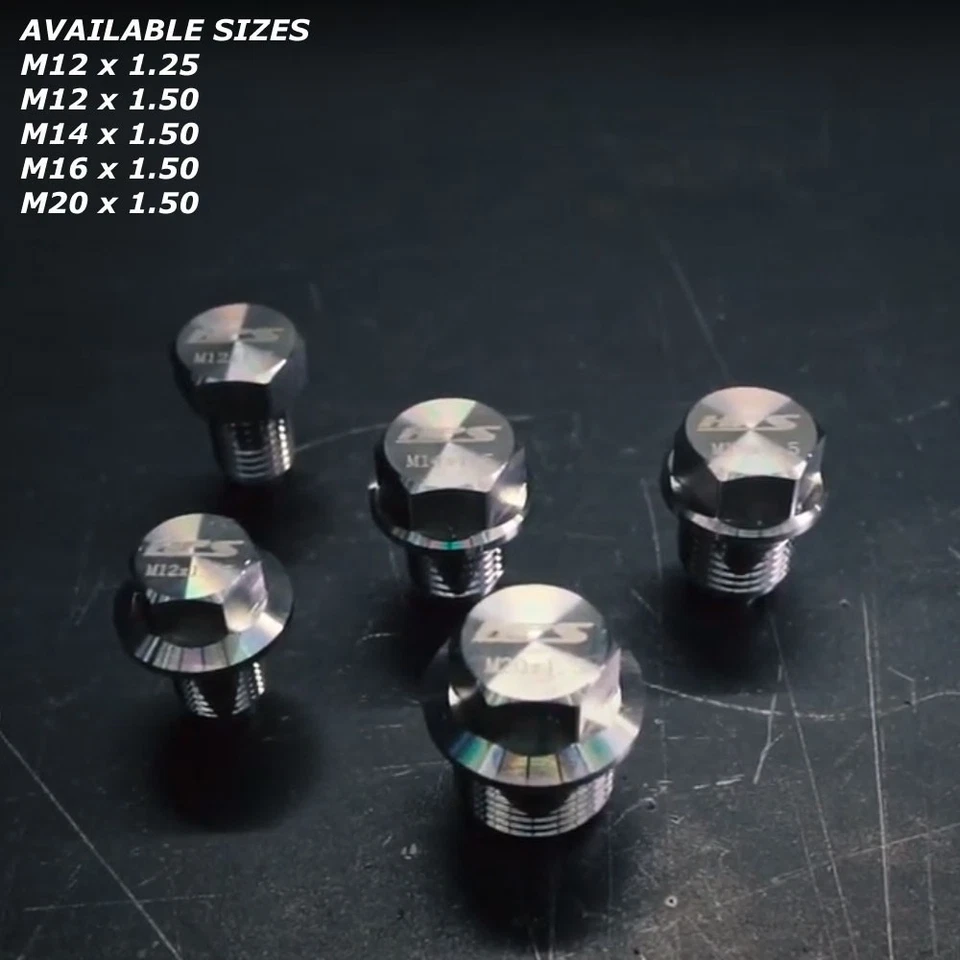 Perno magnético de tapón de drenaje de aceite de acero inoxidable HPS con arandela M14x1,5 para AcuraHonda Foto 4 de 4