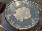 One Ounce Silver Morgan Round, Waumandee state bank , 1989 75th AnniversaryQBQ