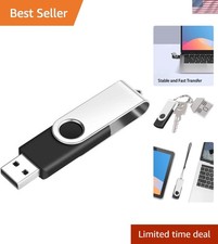 Brand New USB 1GB Black Swivel Flash Drive