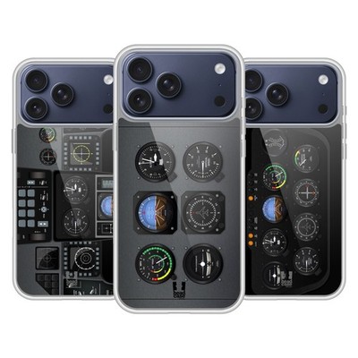 AIRCRAFT COCKPIT DASHBOARD SOFT GEL CASE & WALLPAPER FOR APPLE iPHONE PHONES