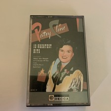 Patsy Cline 12 Greatest Hits Cassette, Decca  MCAC-12. MCA 1988. VG Tested Cond